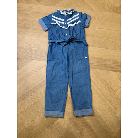 Tartine Et Chocolat - Girls Denim Jumpsuit - Size 3A - Picture 1 of 7
